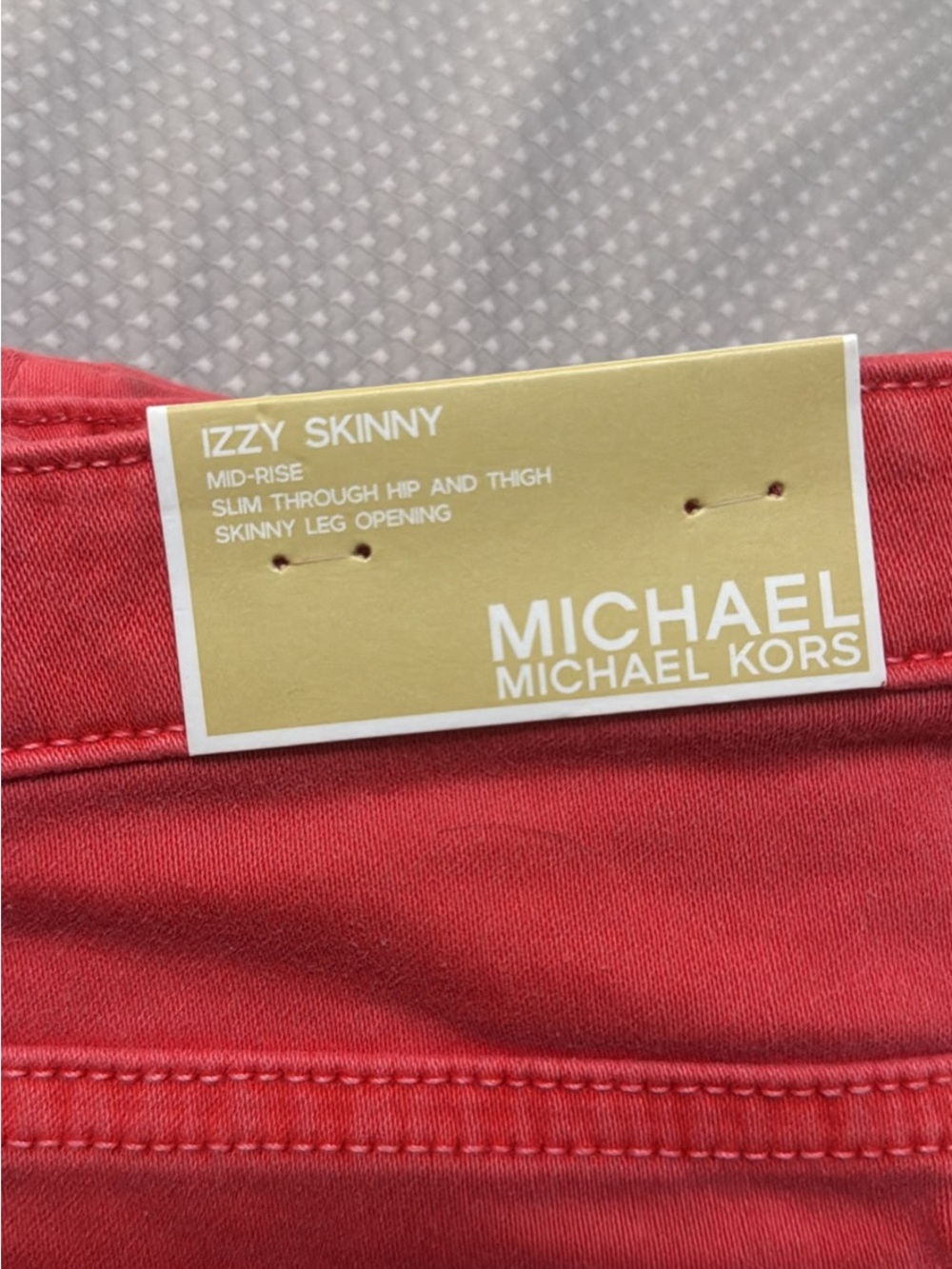 MICHAEL Michael Kors Izzy Skinny Jeans - Coral Red
